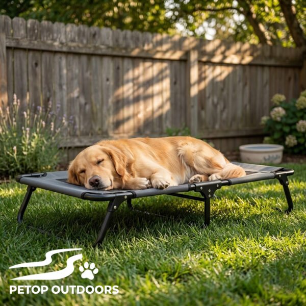 elevated dog bed backyard Elevated Outdoor Dog Cot Bed Raised Cooling Bed with Washable Breathable Mesh