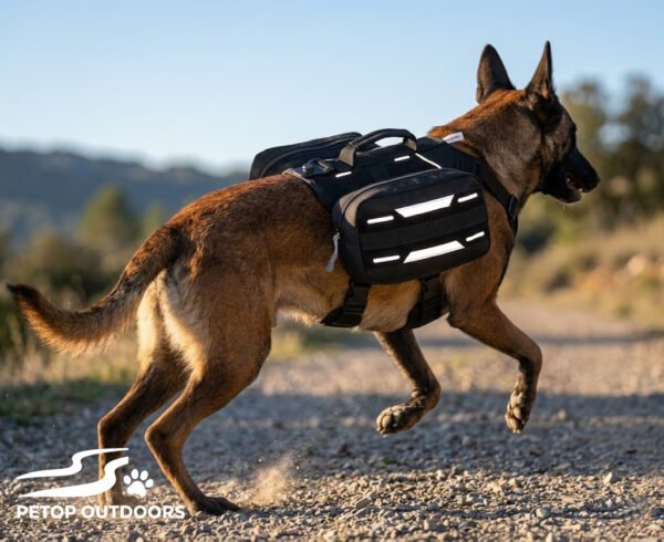 working dog harness manufacturer Heavy Duty Tactical Dog Harness Vest with Backpack for Working Dogs