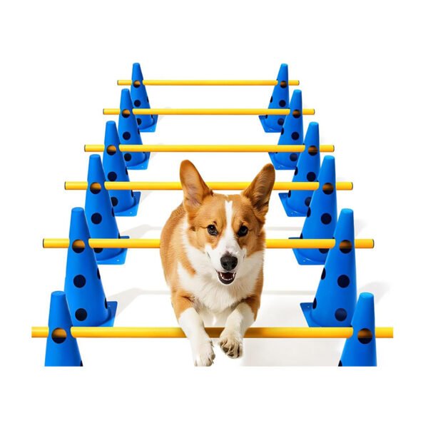 Dog Agility Hurdle Cone Set Dog Agility Equipment for Dog Obstacle Course Training