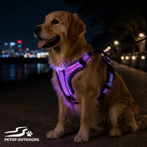 High-Performance No-Pull Adjustable Reflective Pet Dog Harness Vest During Night time Walks