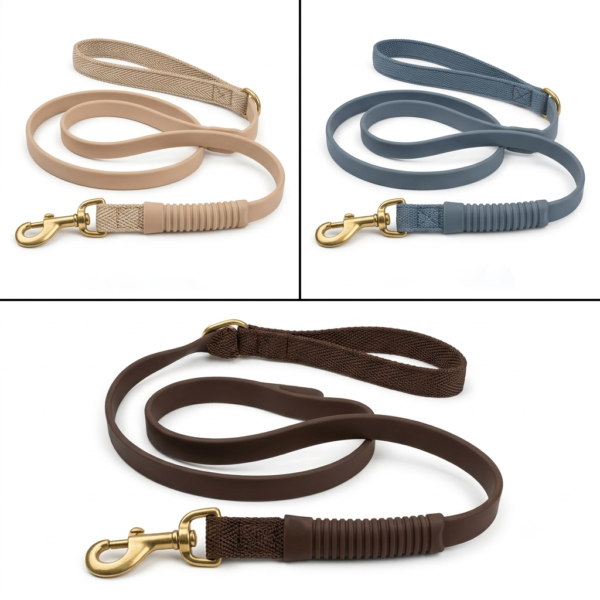Odor-Free pvc dog leash Waterproof Soft PVC Dog Leash with Braided Handle for Outdoor