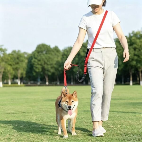 Outdoor Multi Function Dog Leash Multifunctional Bungee Dog Leash Adjustable Shock Absorbing Lead for Running, Hiking