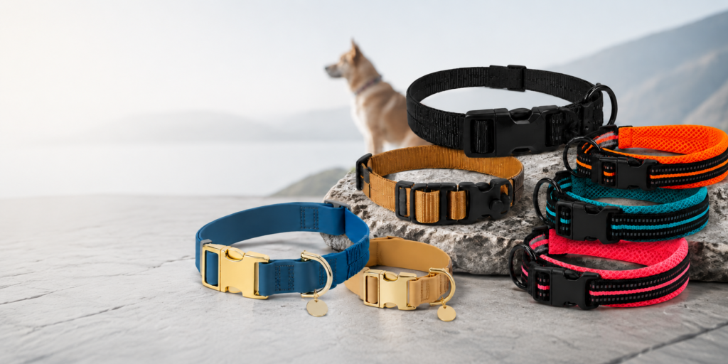 Reliable Dog Collar Manufacturer Heavy Duty Tactical Dog Collar with Magnetic Quick-Release Buckle