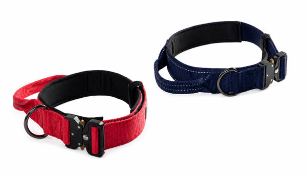 Tactical Dog Collar with Control Handle Adjustable Nylon Collar for Medium & Large Dogs