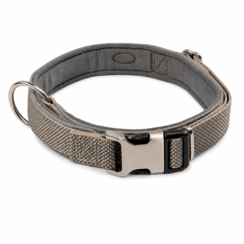 metal buckle nylon dog collar Premium Dog Collar with Semi-Metal Buckle, Neoprene Padding & Reflective Trim