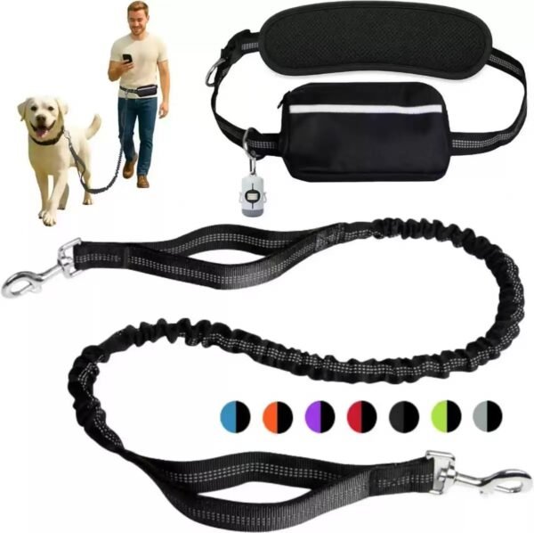 Hands-Free Waist Dog Leash Hands-Free Waist Dog Leash with Shock Absorbing Bungee for Running & Walking