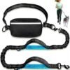 Waist Leash for dog walking Hands-Free Waist Dog Leash with Shock Absorbing Bungee for Running & Walking